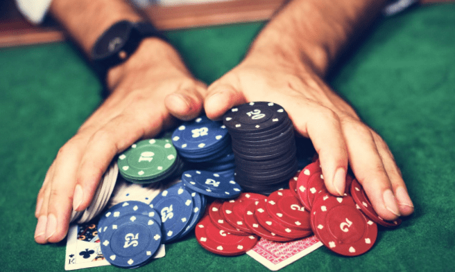 Hand and Casino Chips